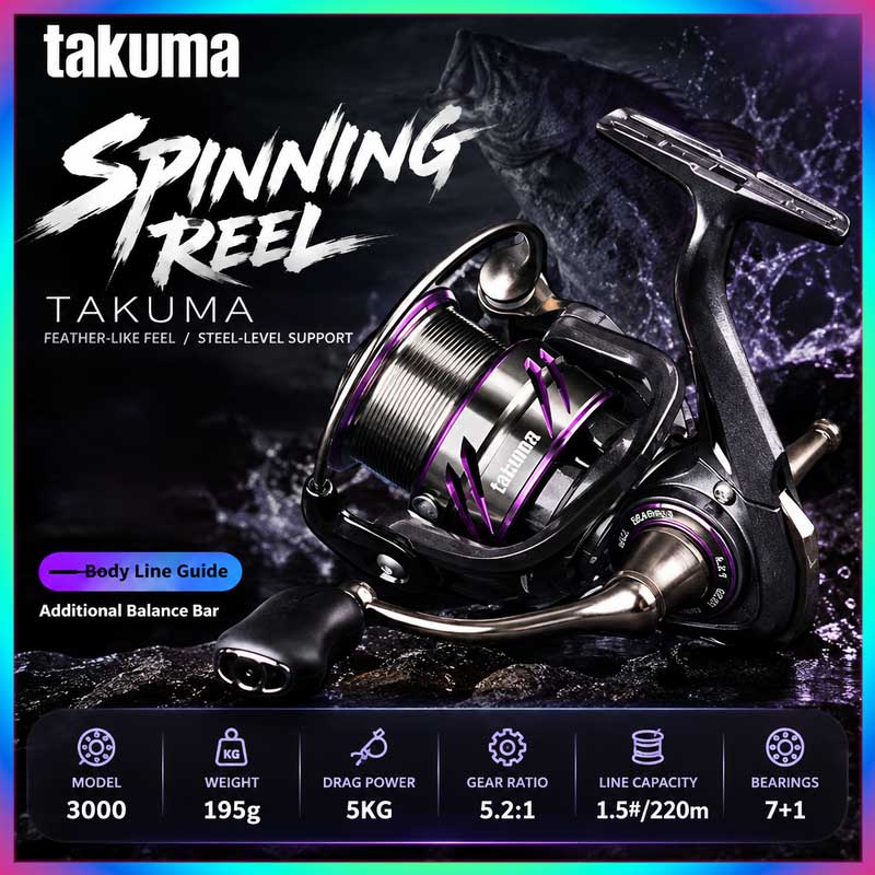 Trolling Reel - Takuma Lingxi 3000s, Gulungan Pancing Spinning