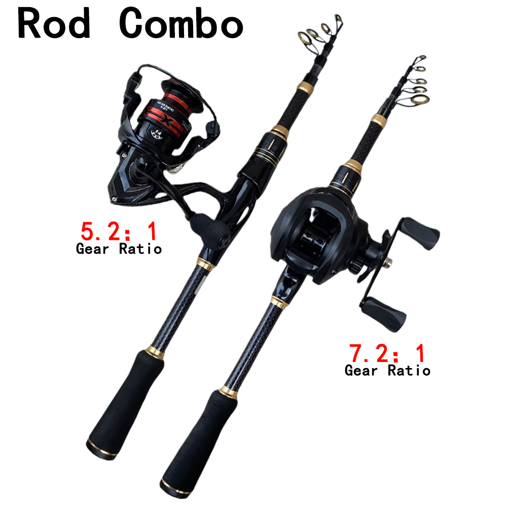 Spincast Reel - Set Joran dan Reel Pancing Teleskopik