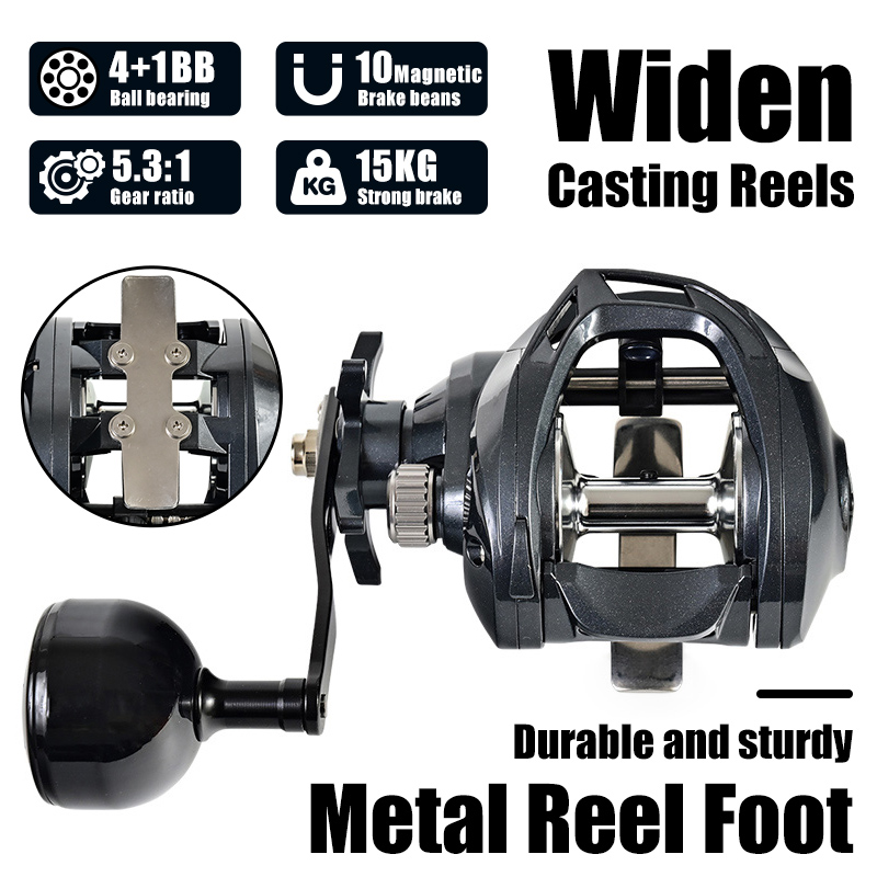 Bodi Lebar, Kapasitas Besar, R - Trolling Reel ulasan dan harga